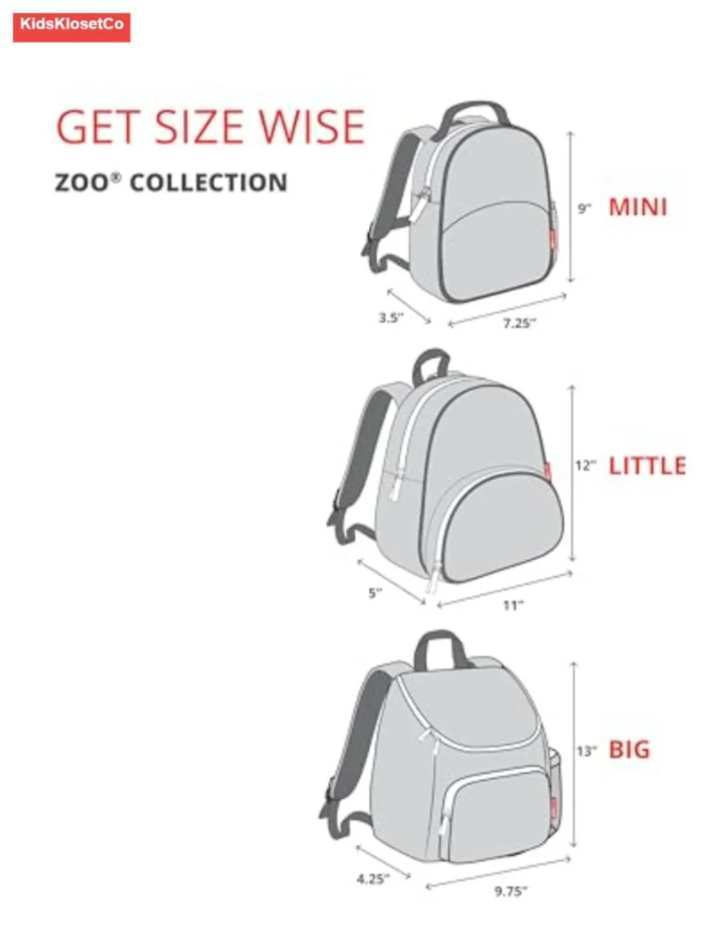 Toddler Backpack, Zoo Preschool Ages 3-4, Dinosaur
